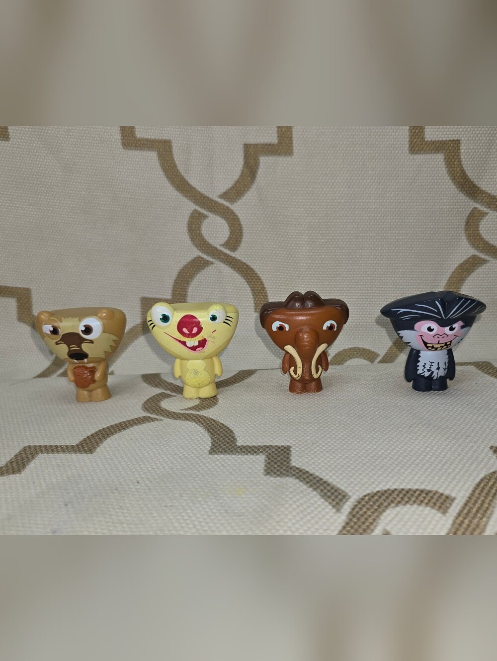 Ice Age Continental Drift 2012 McDonalds 2" Set of 4 Figure Toys or Cake Topper